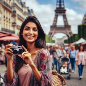 Woman Traveling Alone in Paris