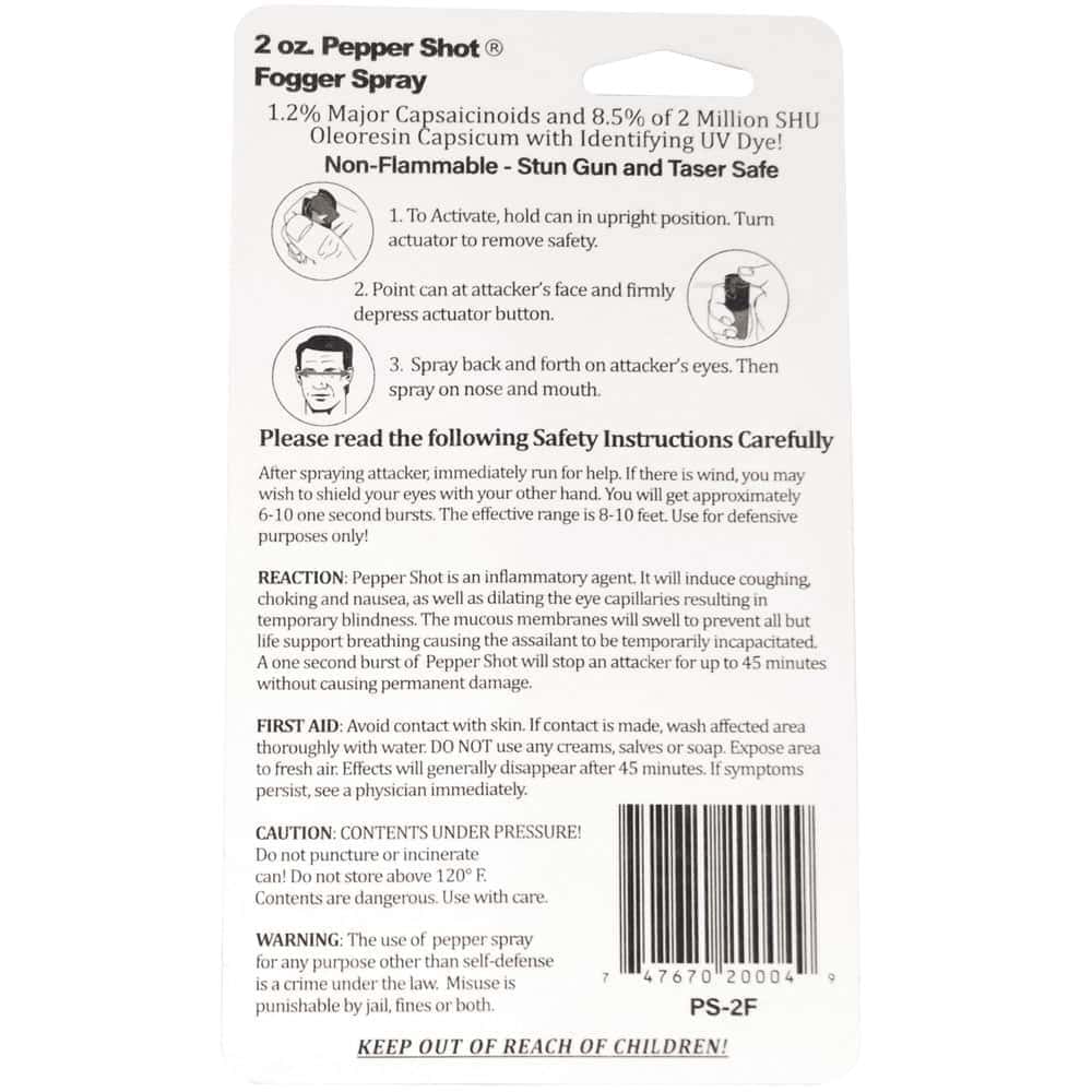 PS-2F_bjpg | Family Security - USA Pepper Shot Spray 2oz.