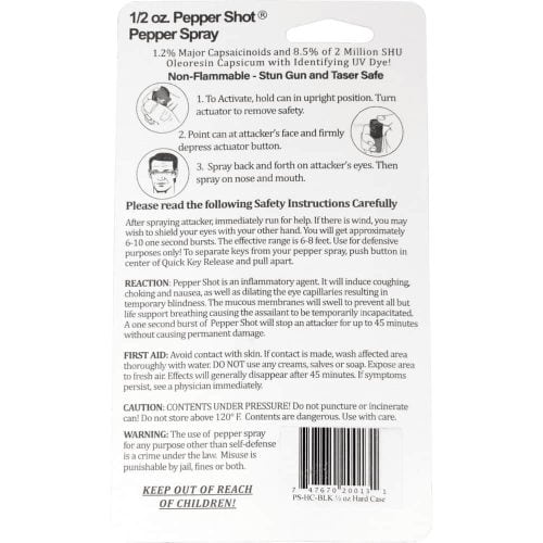 Pepper Shot Pepper Spray Products 1/2 oz.