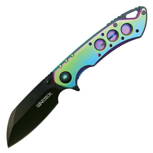 Assisted Open Folding Pocket Knife, Handle w/ Accents