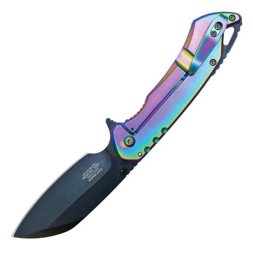 Assisted Open Folding Pocket Knife, Handle w/ Accents