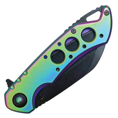 Assisted Open Folding Pocket Knife, Handle w/ Accents
