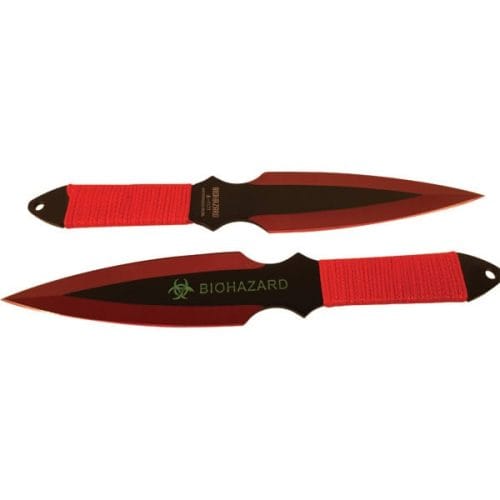 2 Piece Throwing Knife BioHazard