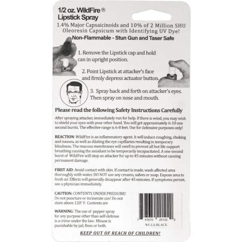 Lipstick Pepper Spray Black