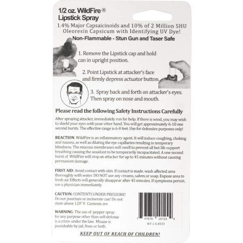 Lipstick Pepper Spray Black